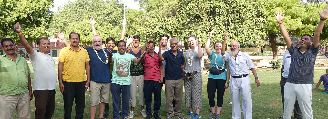 Laughing Yoga at Govind Dev Ji Temple Garden