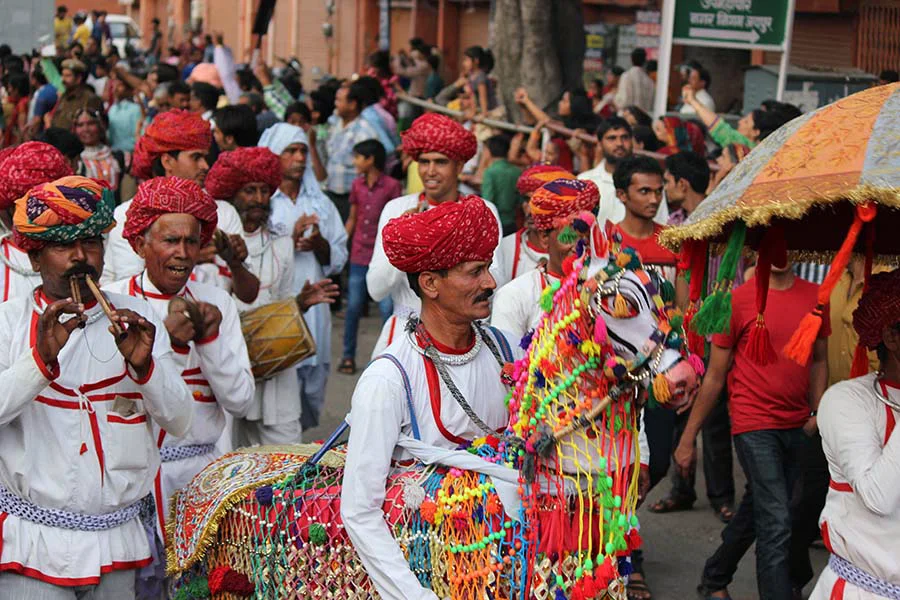 Folk Traditional Dance in Traditional Attire