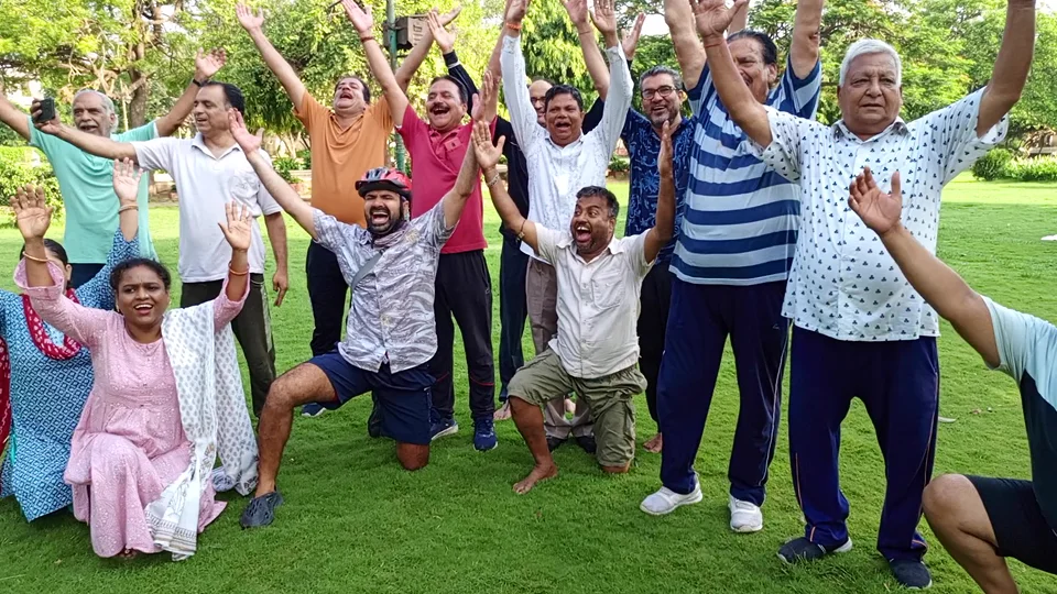 Laughing Yoga Activity with Jaipurites at Govind Dev Ji Garden